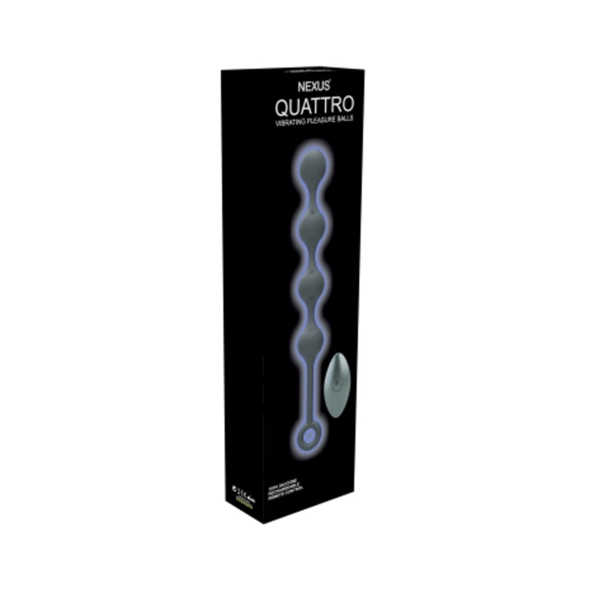 Nexus Quattro Remote Control Vibrating Pleasure Beads Black