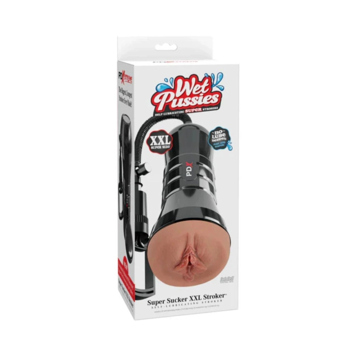 PDX Extreme Wet Pussies Super Sucker XXL Stroker Brown Black