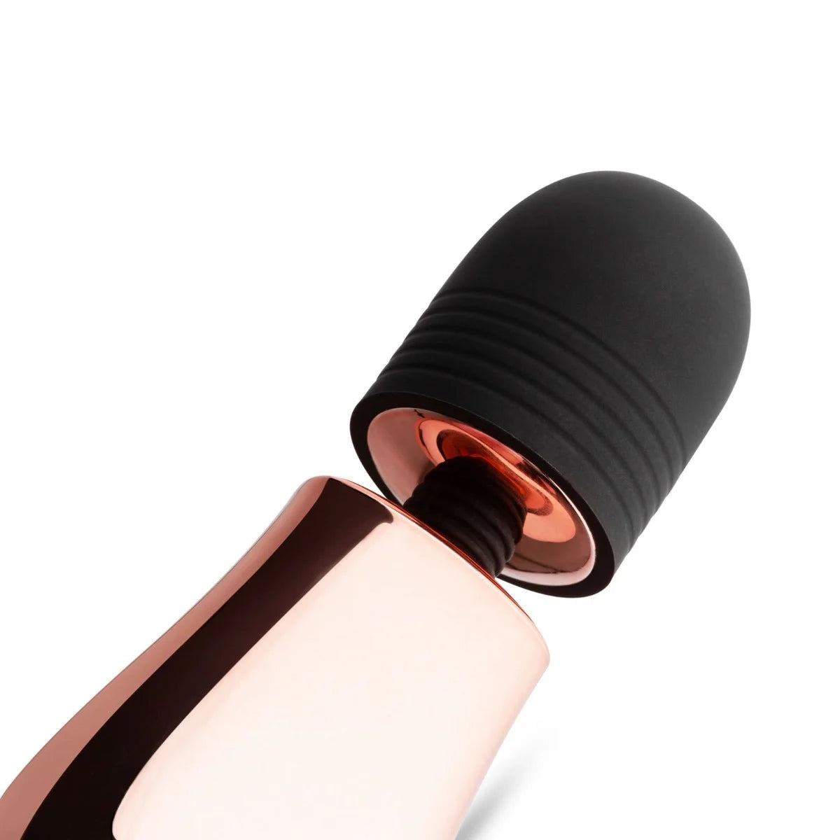 Rosy Gold Nouveau Mini Wand Massager Rose Gold Black