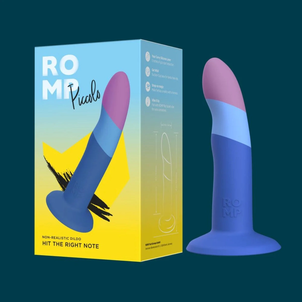 ROMP Piccolo Dildo Blue Purple 5 Inch
