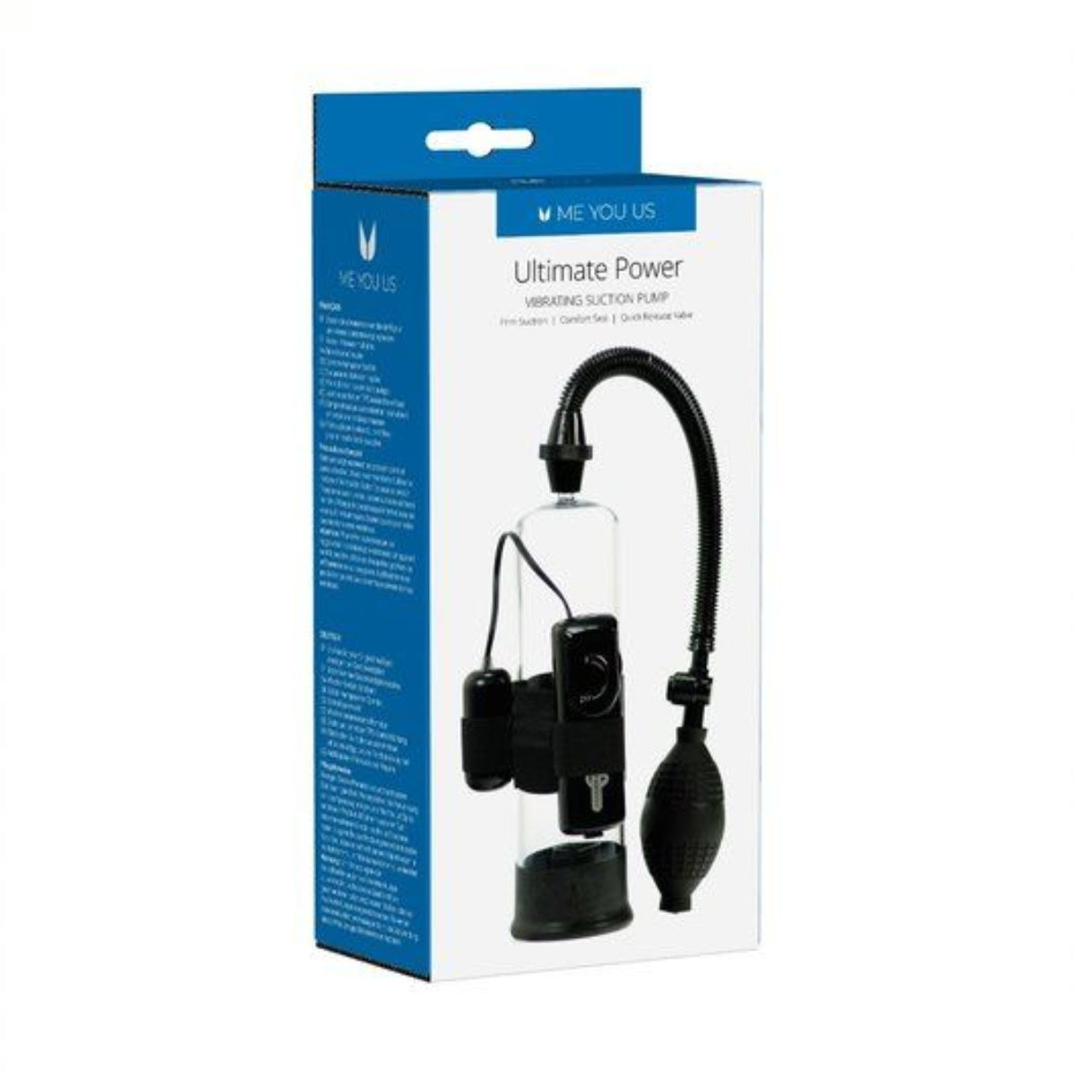 Me You Us Ultimate Power Vibrating Suction Penis Pump Black Clear - Simply Pleasure