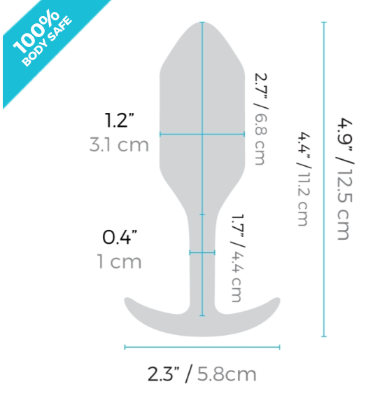 b-Vibe Snug Plug Weighted & Vibrating Butt Plug Black Medium