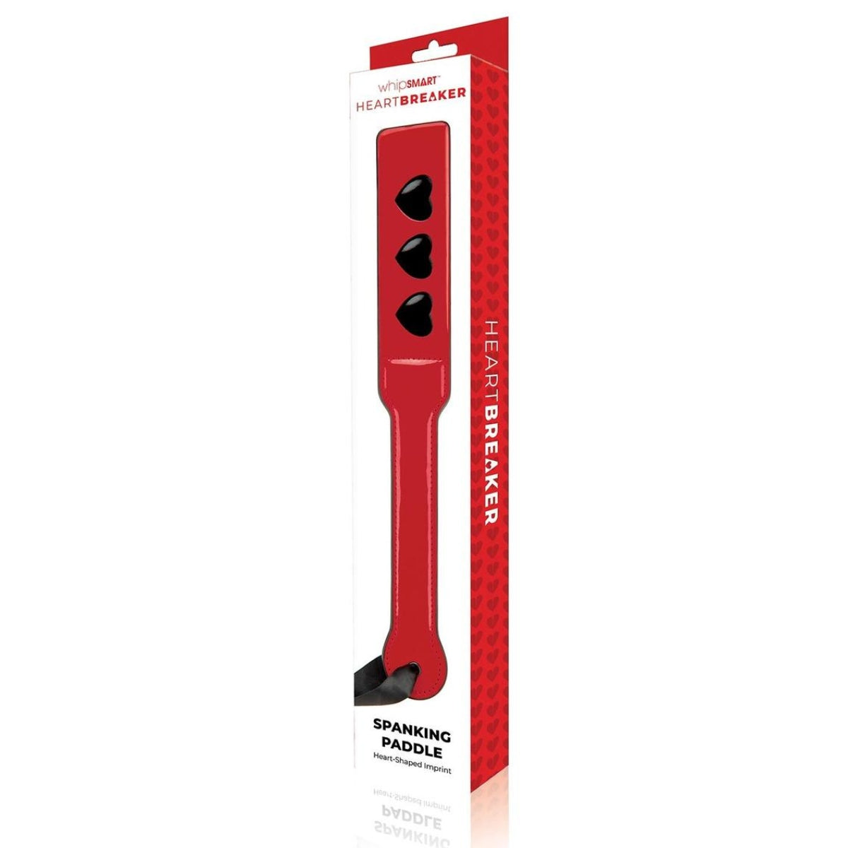 Whipsmart Heartbreaker Spanking Paddle Black Red