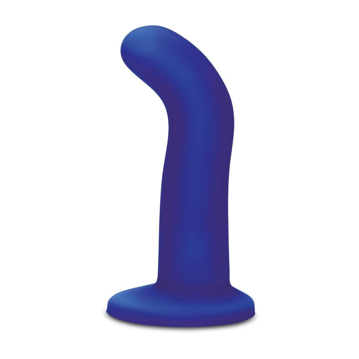 Whipsmart Curved Silicone Remote Control Vibrating Dildo Navy Blue 5.5 Inch