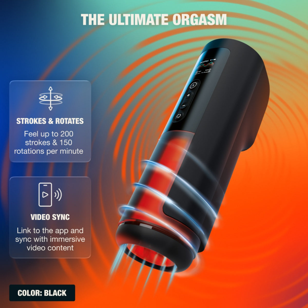 Arcwave Thruster Automatic Male Stroker Black