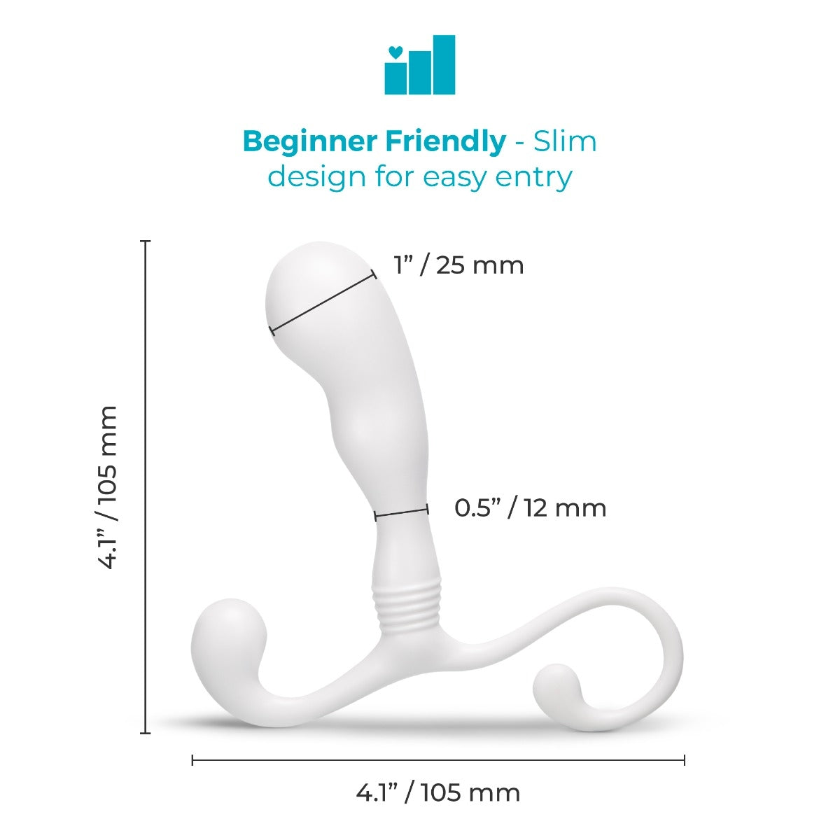b-Vibe P-Spot Slim Hands-Free Slimline Prostate Massager White