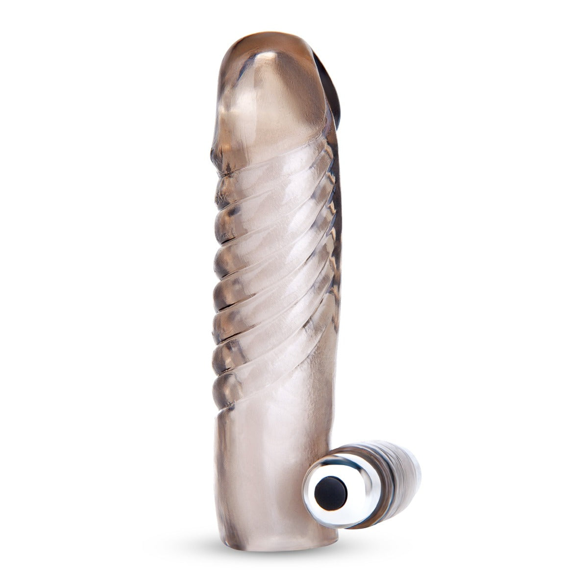 Blue Line Vibrating Penis Enhancing Sleeve Extension Smoke 5.25 Inch