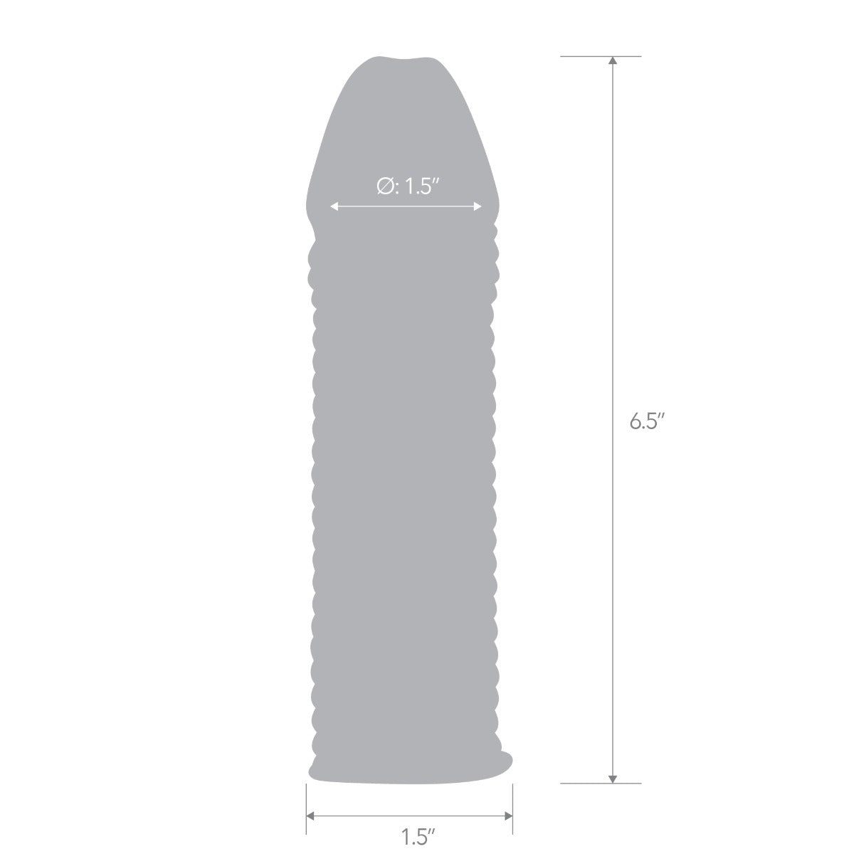 Blue Line Wavy Ribbed Penis Extension Sleeve Clear 6.5 Inch