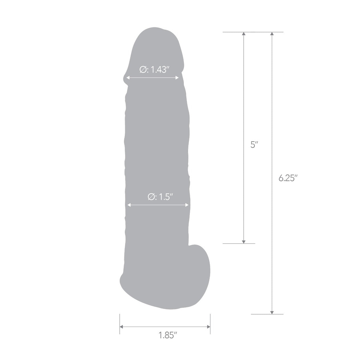 Blue Line Super Real Penis Extension Sleeve With Ball Constriction Loop Pink 6.25 Inch
