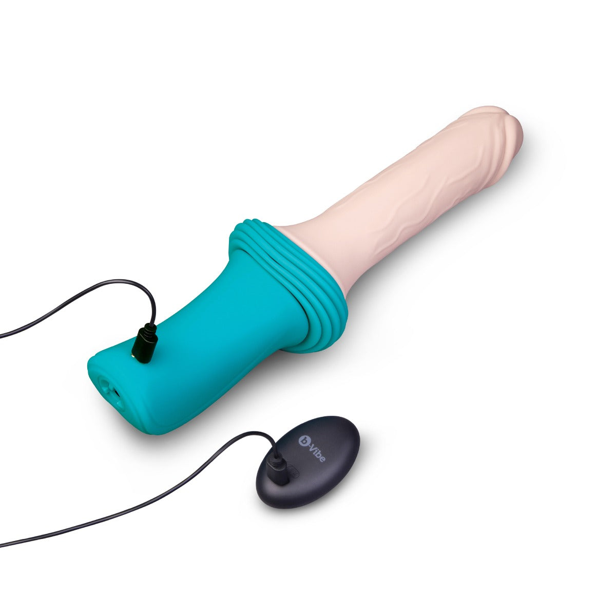 b-Vibe Thrusting Dildo Machine Pink Blue