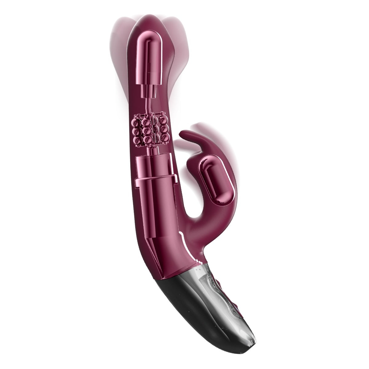 Titanz Rotating Rechargeable Rabbit With Clit Stimulation Purple 5 Inch