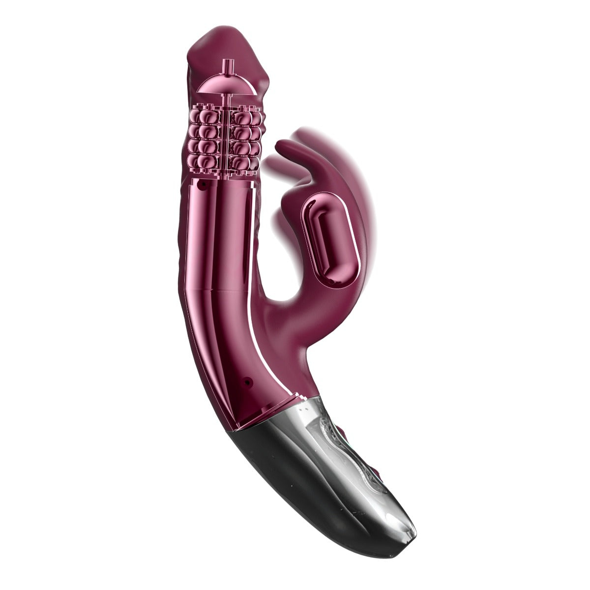 Titanz Rotating Rechargeable Rabbit With Clit Stimulation Purple 3.5 Inch