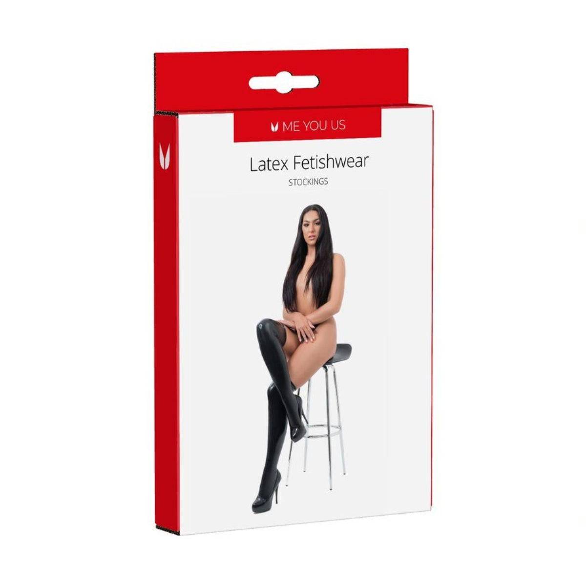 Me You Us Latex Stockings Black