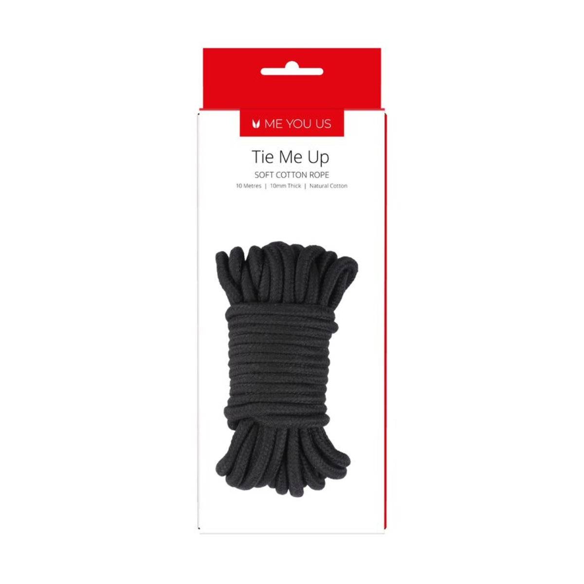 Me You Us Tie Me Up Soft Cotton Rope Black 10m - Simply Pleasure