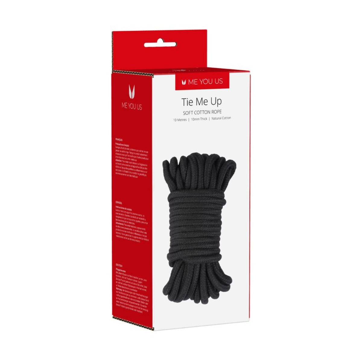 Me You Us Tie Me Up Soft Cotton Rope Black 10m - Simply Pleasure