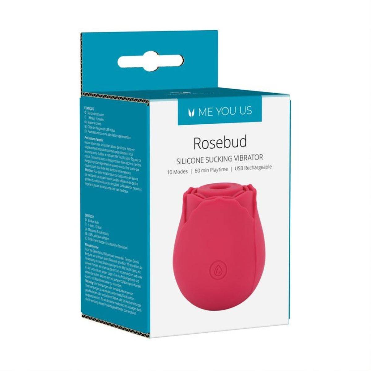 Me You Us Rosebud Silicone Sucking Vibrator Pink - Simply Pleasure