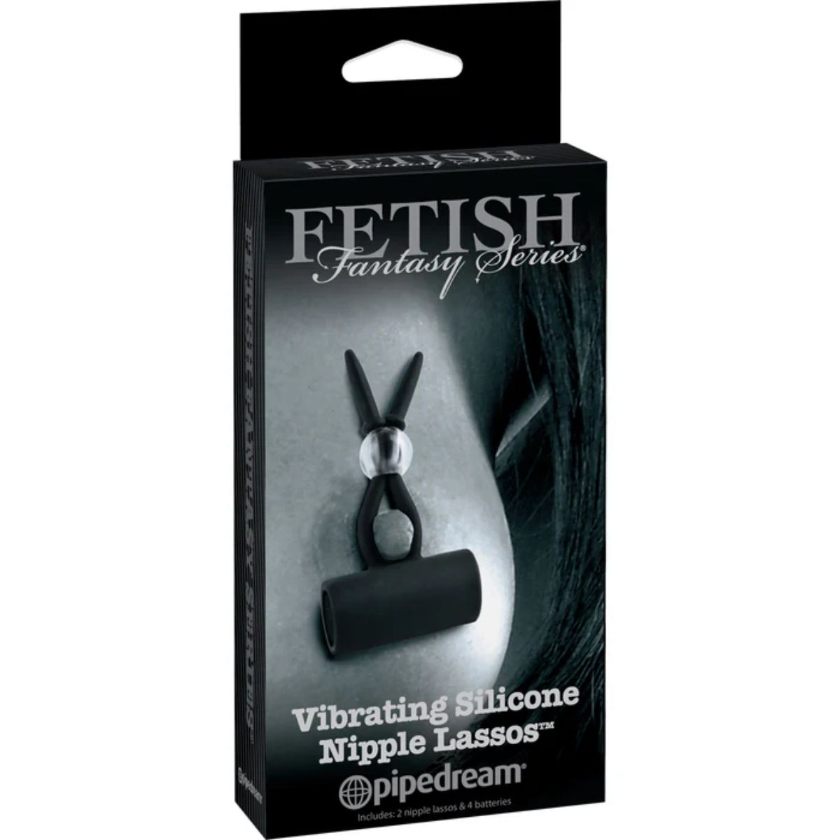 Fetish Fantasy Series Limited Edition Vibrating Silicone Nipple Lassos Black