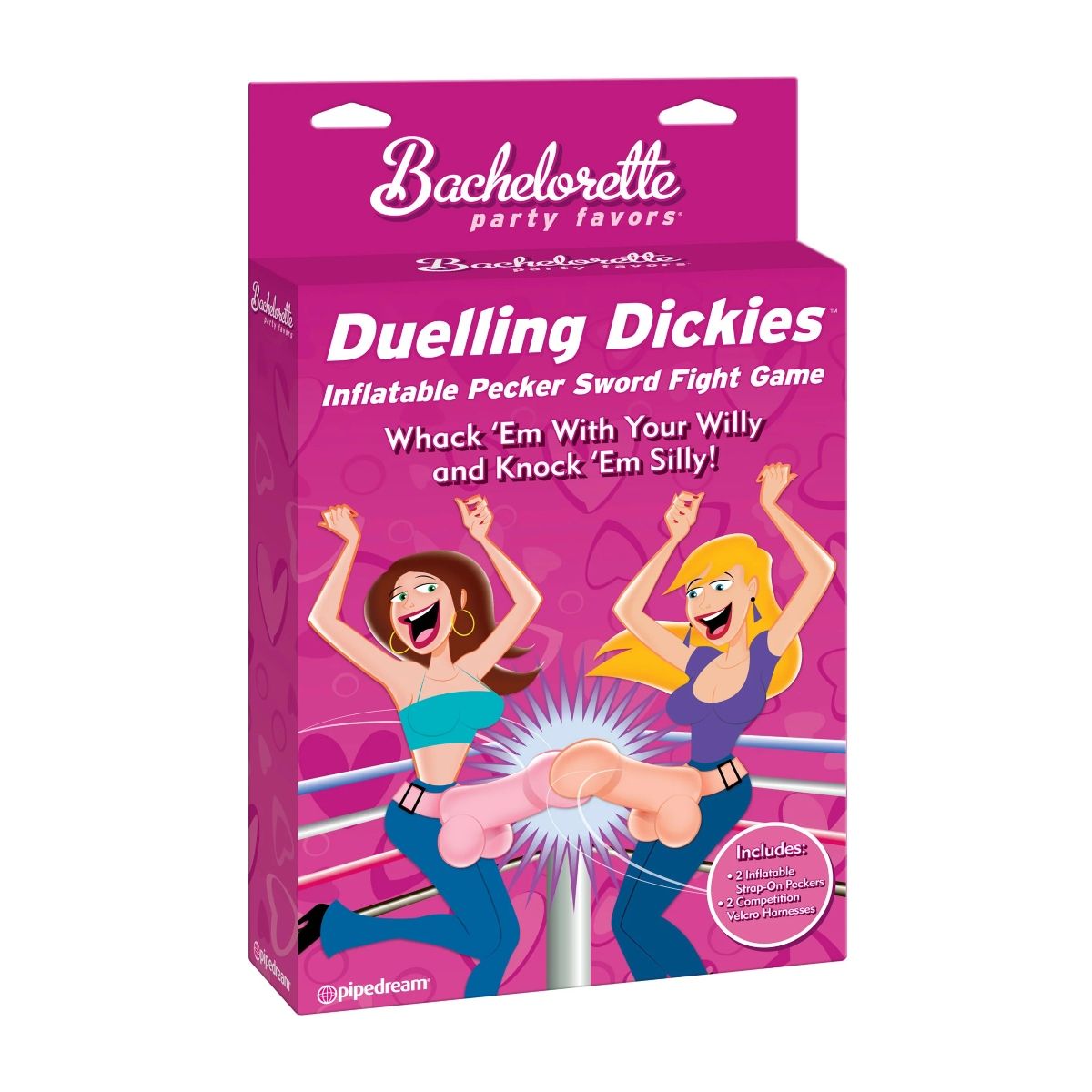 Bachelorette Party Favours Duelling Dickies Inflatable Pecker Sword Fight Game Pink