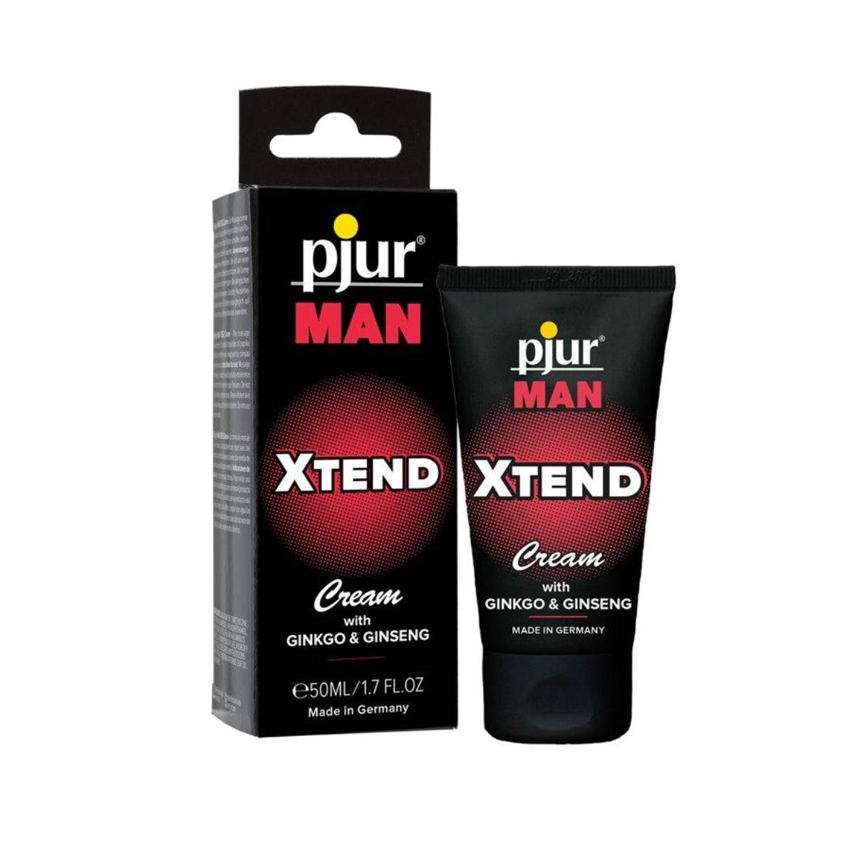 Front View Product And Packaging - Pjur Man Xtend Penis Cream in 50ml