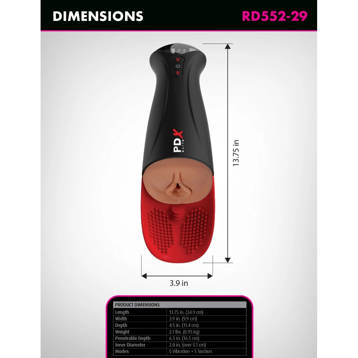 PDX Elite Fuck-O-Matic Pro XL Pussy Masturbator Brown