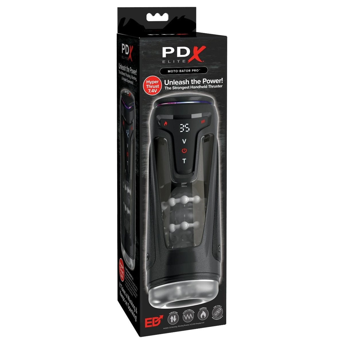 PDX Elite Moto-Bator Pro Masturbator Black