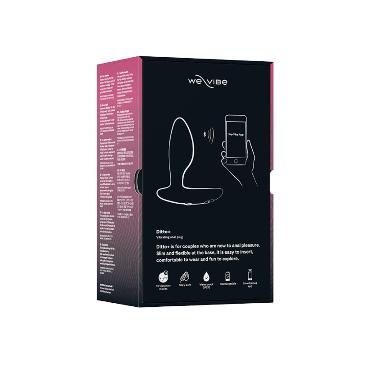 We-Vibe Ditto Plus Vibrating Anal Plug Satin Black
