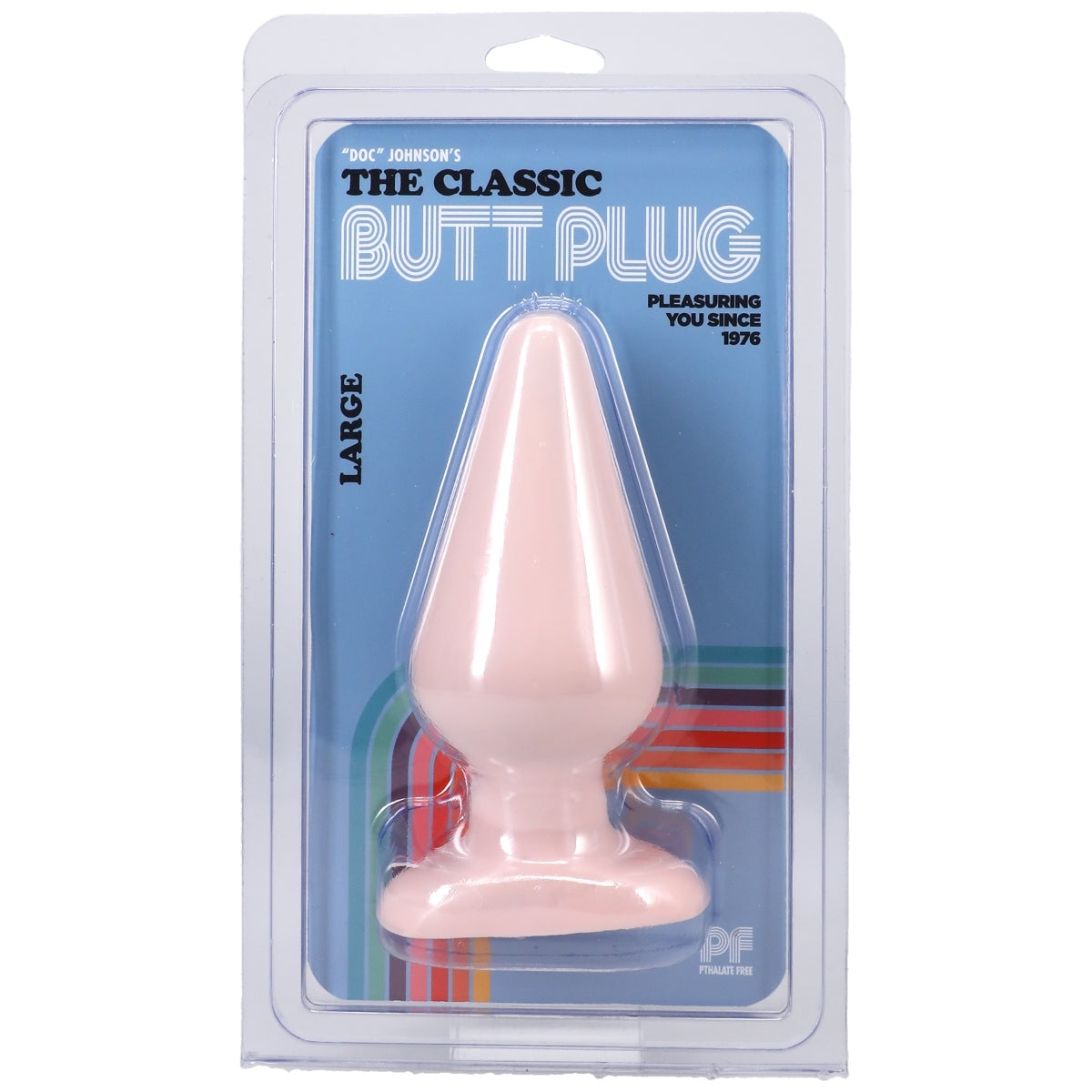 Doc Johnson Classic Butt Plug Smooth Pink Large