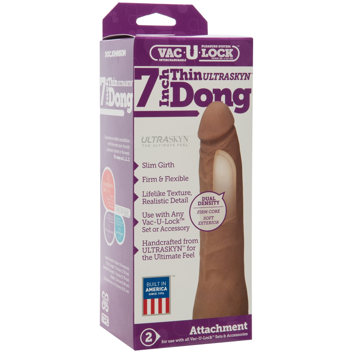Vac-U-Lock Ultraskyn Thin Dong Brown 7 Inch
