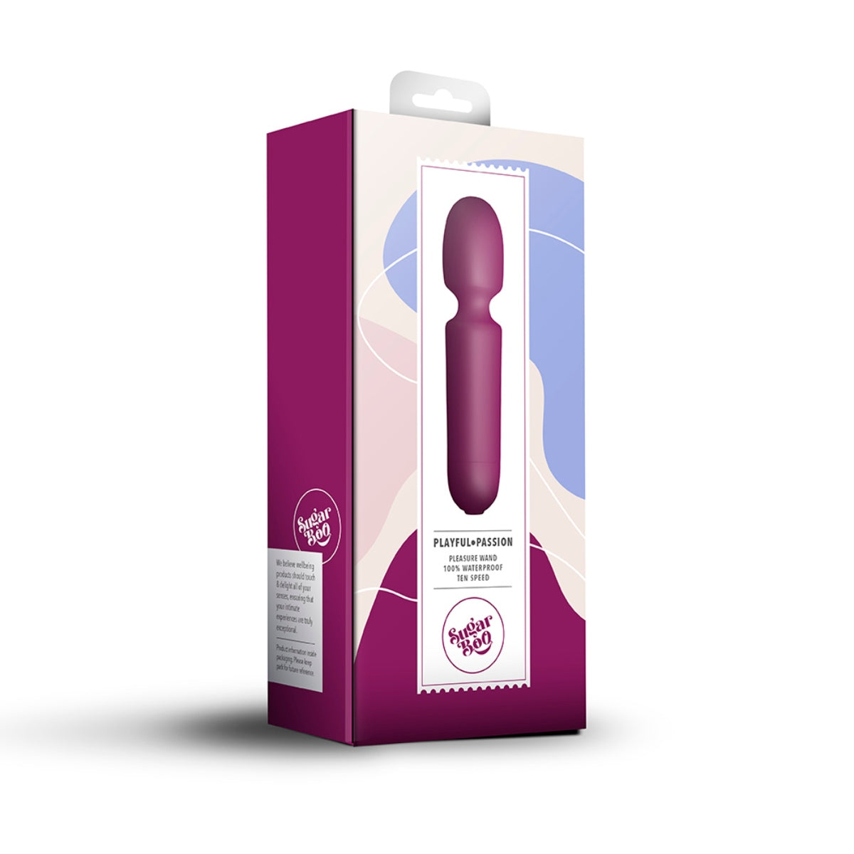 Rocks Off Sugar Boo Playful Passion Pleasure Wand Burgundy