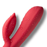You Love Me Love Me Vibrator & Cock Ring Set Red Black