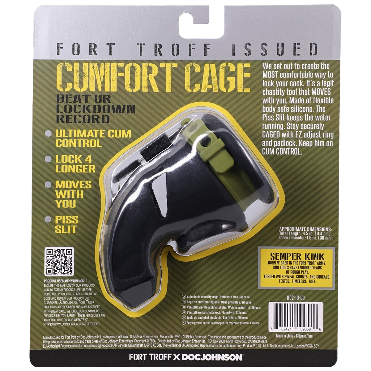 Fort Troff Cumfort Cage Cock Cage Black