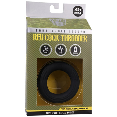 Fort Troff Rev Cock Throbber Vibrating Cock Ring Black