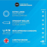 EXS Jumbo Extra Large Vegan Condoms 12 Pack