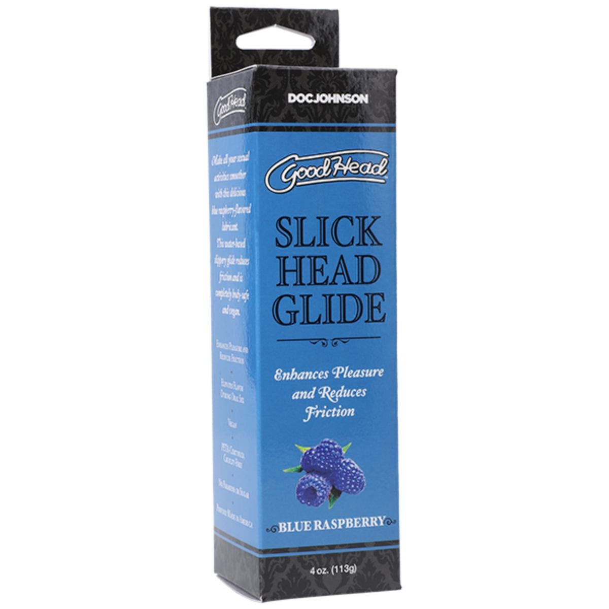 GoodHead Slick Head Glide Water Based Lube Blue Raspberry 4oz