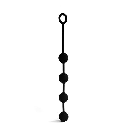 Brutus Pearls Silicone String Of Pearls Black Medium 40mm