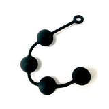 Brutus Pearls Silicone String Of Pearls Black Medium 40mm
