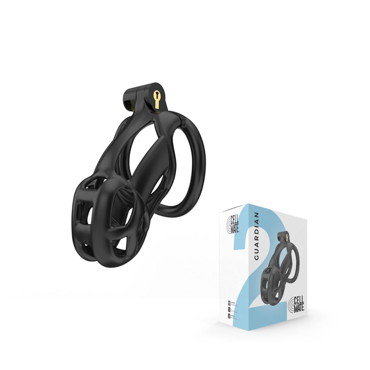 Cellmate Guardian Chastity Cage Size 2 Black