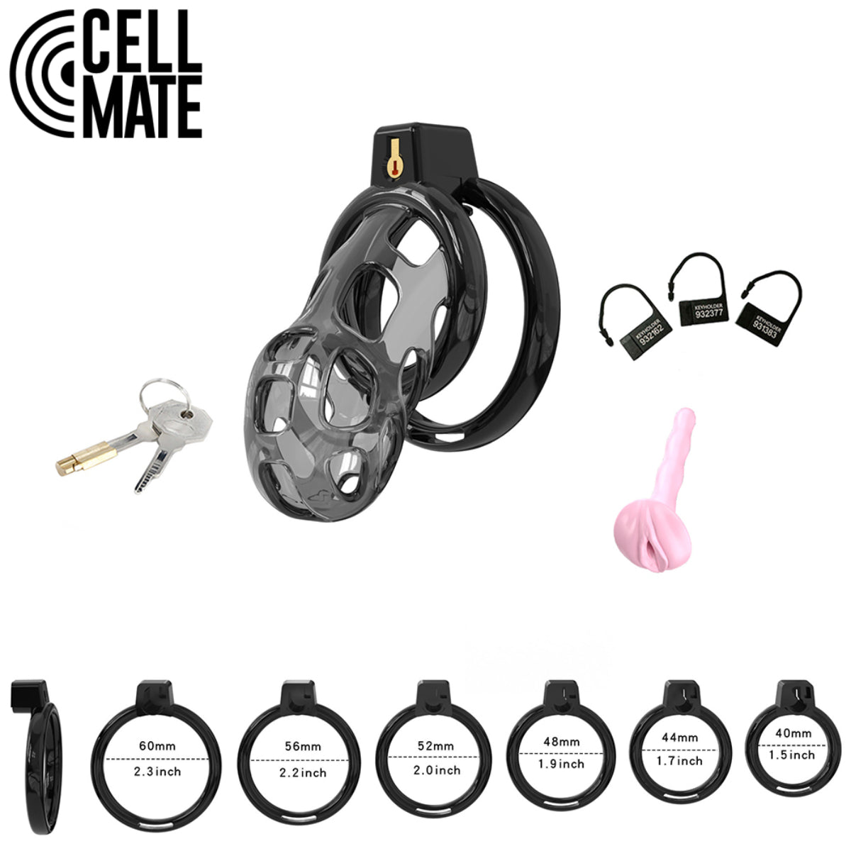 Cellmate Gladiator Soft Chastity Cage Size 2 Black