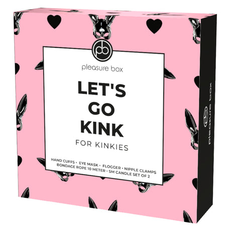 Dreamtoys Pleasure Box Let's Go Kink Sex Toy Kit Black