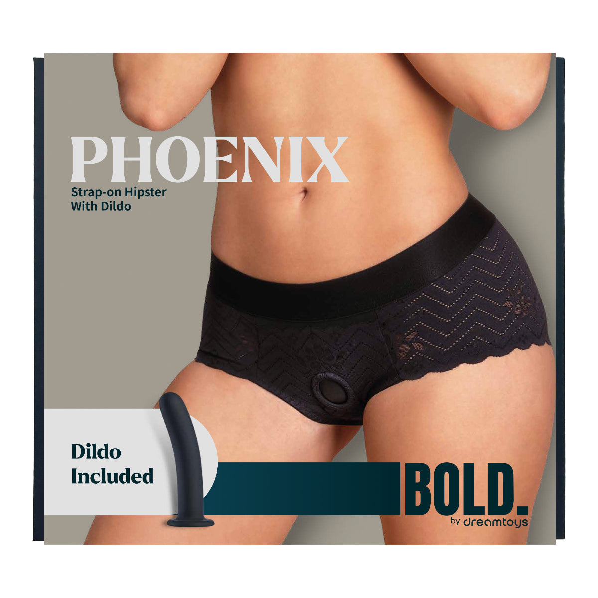 Dreamtoys Bold Phoenix Strap On Hipster With Dildo Black