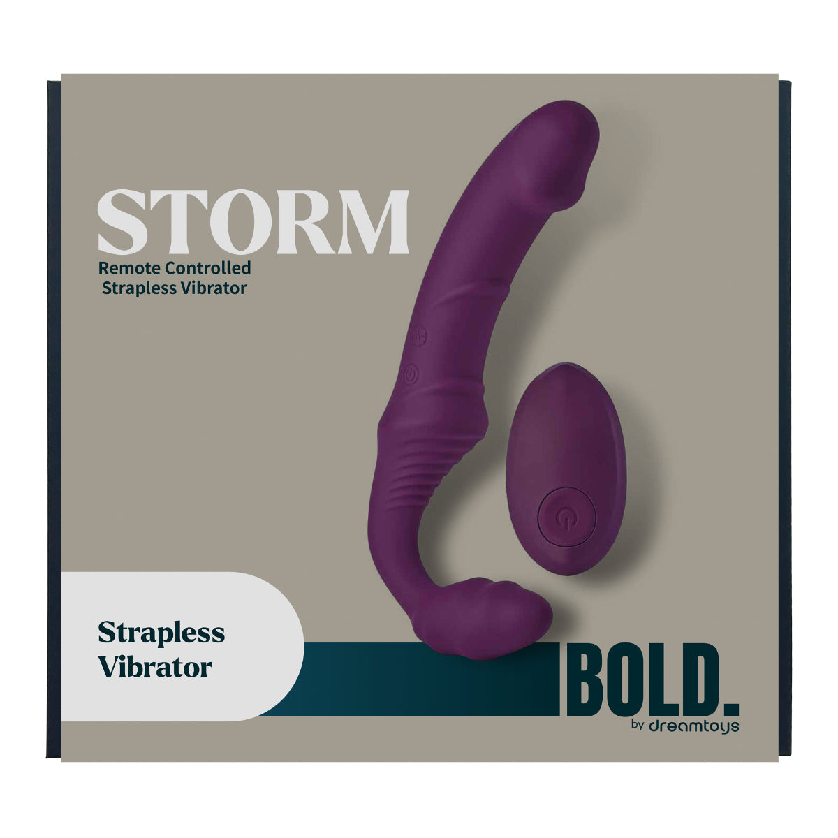 Dreamtoys Bold Storm Remote Controlled Strapless Strap On Vibrator Purple