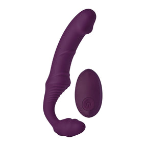 Dreamtoys Bold Storm Remote Controlled Strapless Strap On Vibrator Purple