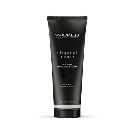 Wicked Sensual Care Stripped And Bare Unscented Massage Cream 120ml 