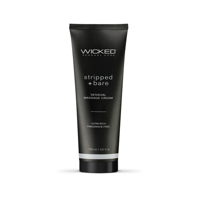 Wicked Sensual Care Stripped And Bare Unscented Massage Cream 120ml 