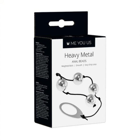 Me You Us Heavy Metal Anal Beads Silver - Simply Pleasure