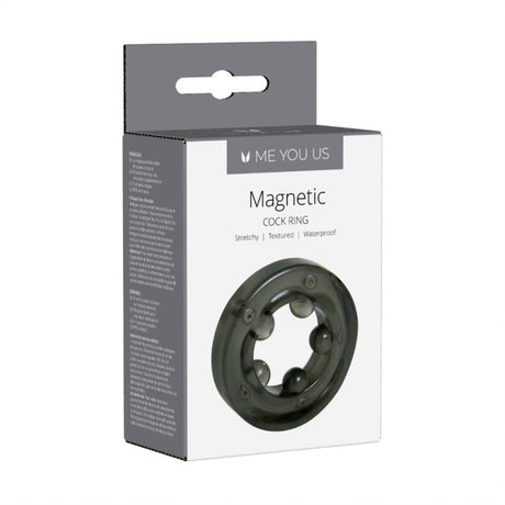 Me You Us Magnetic Cock Ring Black - Simply Pleasure