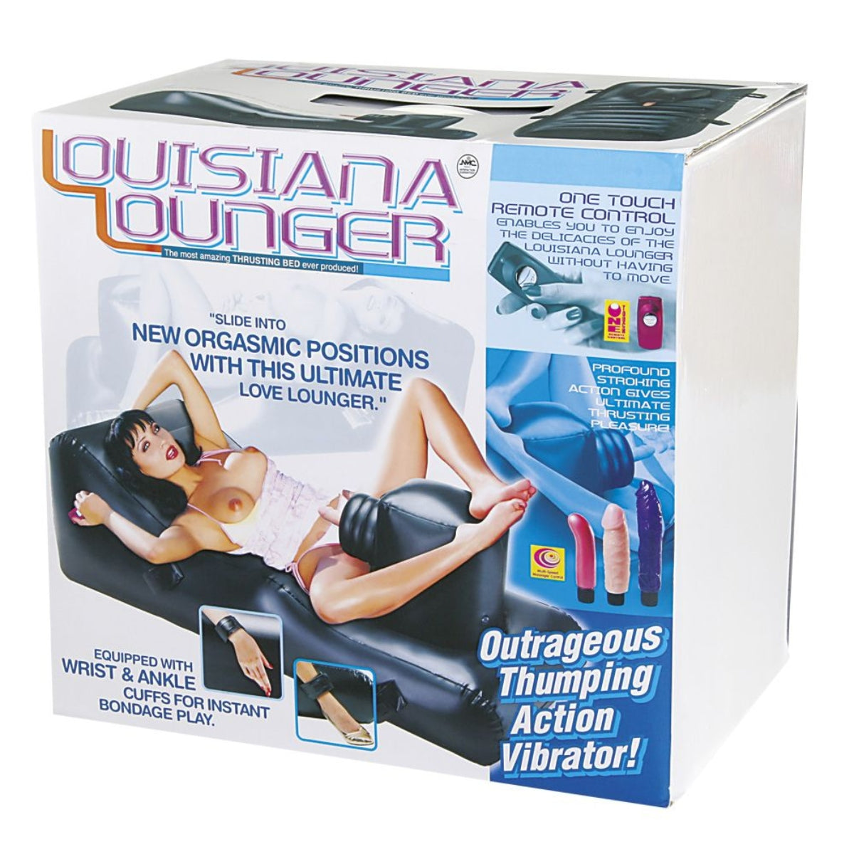 Nanma Louisiana Lounger Inflatable Bondage Vibrating Recliner Black