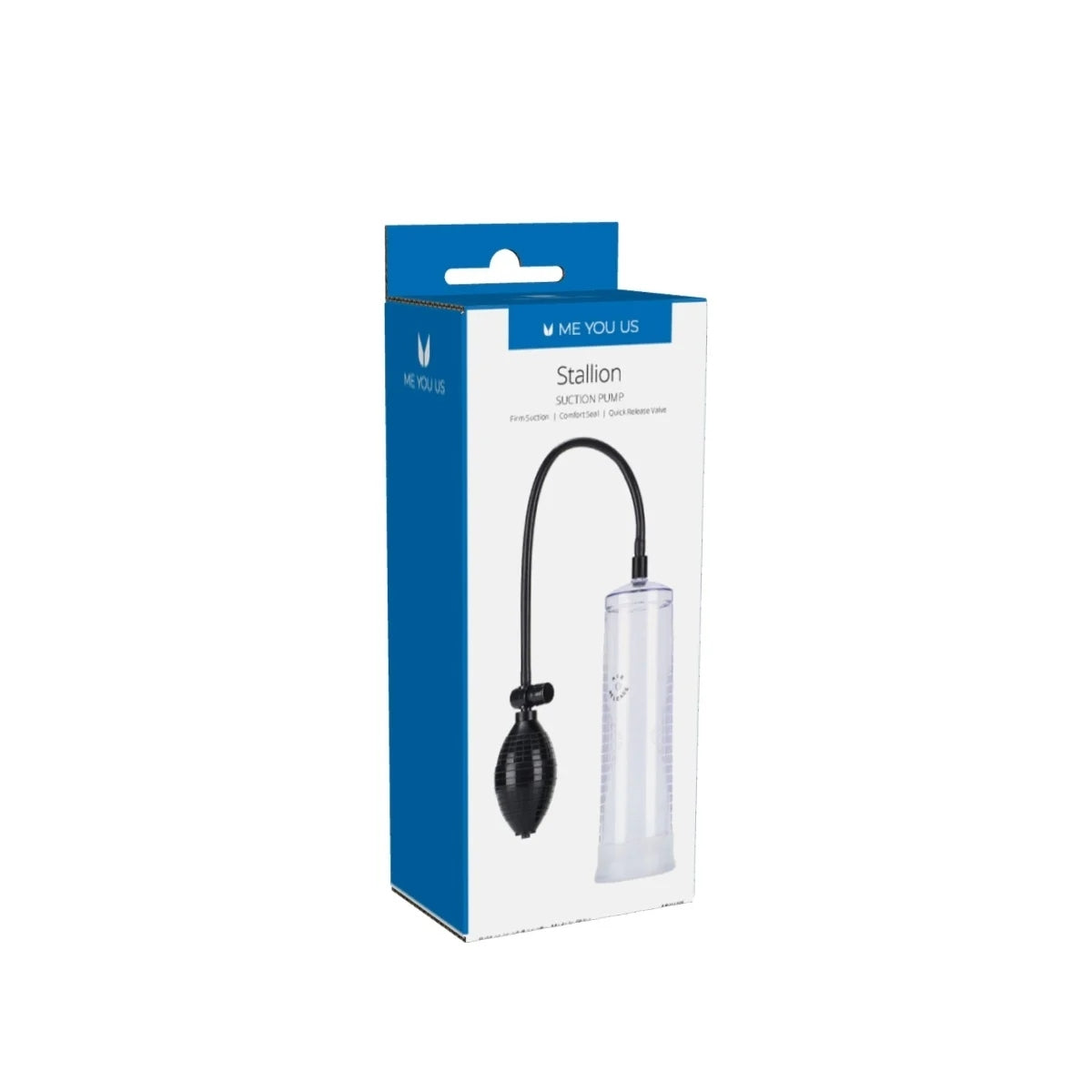 Me You Us Stallion Suction Penis Pump Black Clear - Simply Pleasure