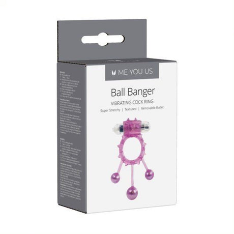 Me You Us Ball Banger Vibrating Cock Ring Pink - Simply Pleasure