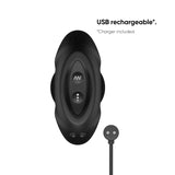 Nexus Beat Thumping & Vibrating Rechargeable Butt Plug Black